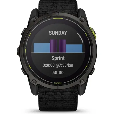 Garmin Enduro 3, Crbn Gry DLC Ti w/Blk Sport Loop Band, EMEA Black, kuva 1 / 1