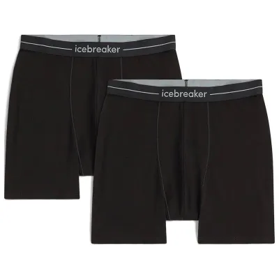 Icebreaker Men Merino 150 Anatomica Boxers 2 Pack Black, kuva 1 / 1