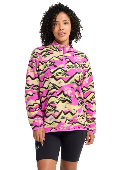 Jack Wolfskin Women's Paw Era 100 Print Half Zip, kuva 1 / 1