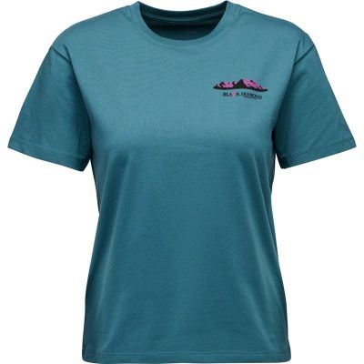 Black Diamond W Mountainscape Ss Tee Creek Blue