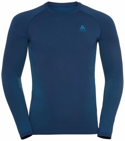 Odlo Men's PERFORMANCE WARM ECO Long-Sleeve Base Layer Top miesten pitkähihainen aluspaita