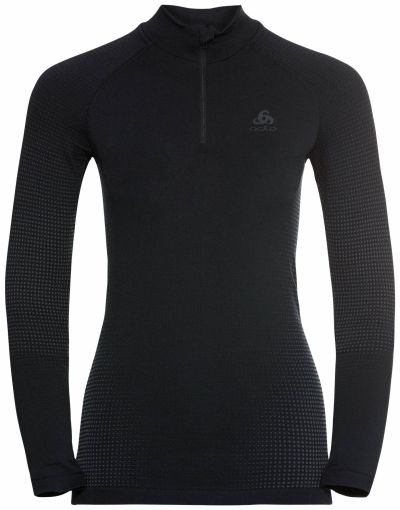 Odlo Women's PERFORMANCE WARM ECO ½ Zip Turtleneck Base Layer Top naisten aluskerrospaita