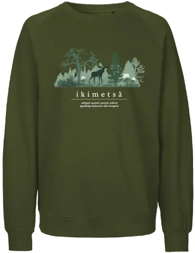 Metsä/Skogen Ikimetsä College, printti collegepaita