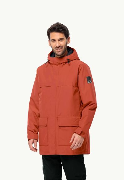 Jack Wolfskin Men's Winterlager Parka - Miesten vedenpitävä toppatakki parkatakki