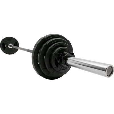 Master Fitness Nero Paket 67,5 kg, Skivstångsset gummerade