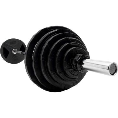 Master Fitness Nero Paket 127,5 kg, Skivstångsset gummerade