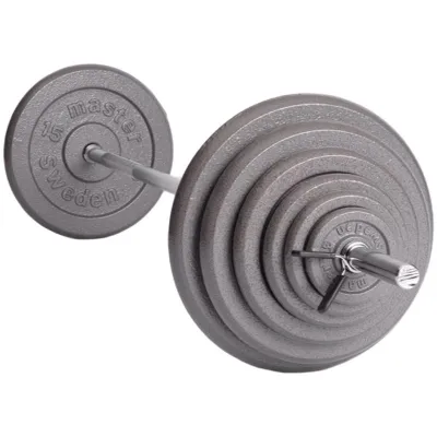 Master Fitness Skivstångsset 25 mm järn - 73 kg, Skivstångsset järn