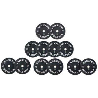 Master Fitness Bumper Set 150 kg SkiTeam, Viktpaket bumper
