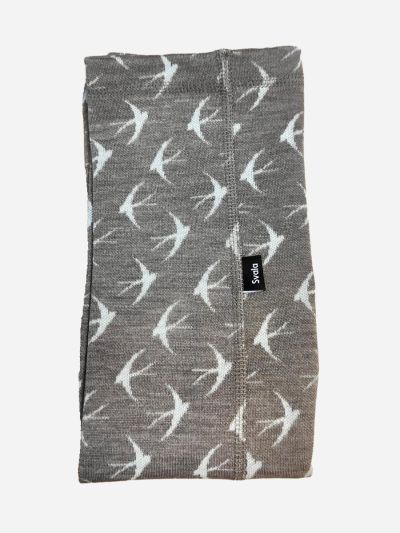 Svala Merino Design -Pääsky, putkihuivi Beige/Valkoinen yksi koko