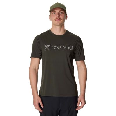 Houdini M's Pace Air Message Tee Green Illusion