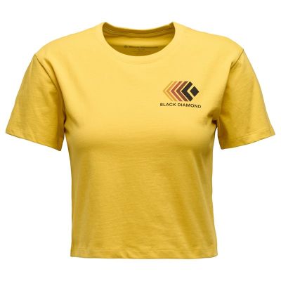 Black Diamond W Faded Crop Ss Tee Soft Ochre