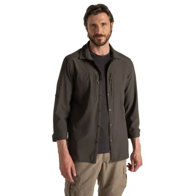 Craghoppers Men's Nosilife Pro Long Sleeved Shirt V miesten pitkähihainen kauluspaita