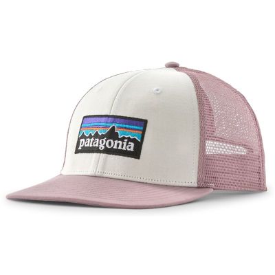 Patagonia P-6 Logo Trucker Hat White W/Quiet Violet