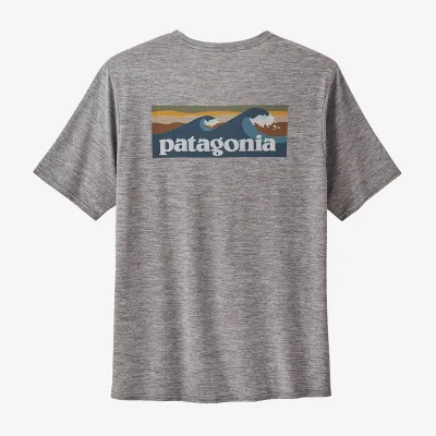 Patagonia M's Cap Cool Daily Graphic Shirt - Waters Boardshort Logo Abalone Blue: Feath - S, kuva 1 / 1