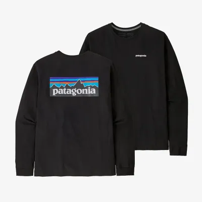 Patagonia M's L/S P-6 Logo Responsibili-Tee Black - XS, kuva 1 / 1