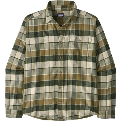 Patagonia M's L/S LW Fjord Flannel Shirt Rocky: Old Growth Green - S
