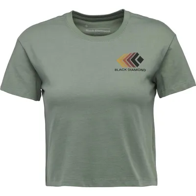 Black Diamond W Faded Crop Ss Tee Dark Moss - S, kuva 1 / 1