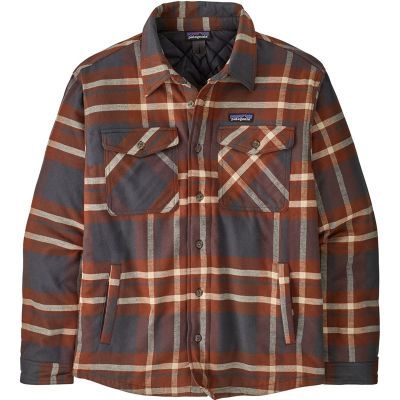 Patagonia M's LW Insulated Fjord Flannel Shirt Ashore: Ink Black - M