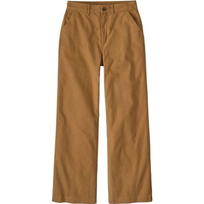 Patagonia W's Point Reyes Canvas Wide Leg Pants Nest Brown - 8