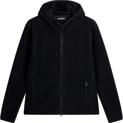 J.Lindeberg Seymor Fleece Zip Hood Black - XL