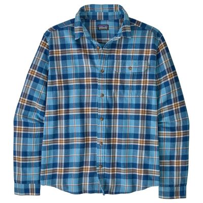 Patagonia M's L/S LW Fjord Flannel Shirt Prime: Shore Blue - XL