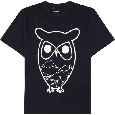 KnowledgeCotton Apparel Regenerative Organic Cotton Front PrintT-Shirt Night Sky - S, kuva 1 / 1