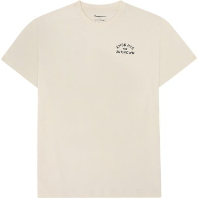 KnowledgeCotton Apparel Regenerative Organic Cotton Back Print T-Shirt Egret - XL