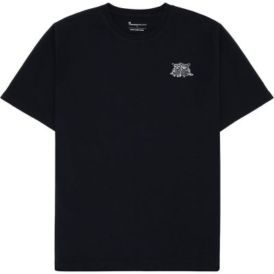 KnowledgeCotton Apparel Regenerative Organic Cotton Chest Embroidery T-Shirt GOTS Night Sky - XL