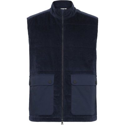 KnowledgeCotton Apparel Organic Cotton Corduroy Vest GOTS Night Sky - XL
