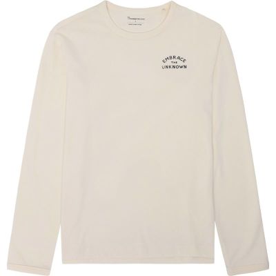 KnowledgeCotton Apparel Organic Cotton Longsleeved T-shirt GOTS Egret - S