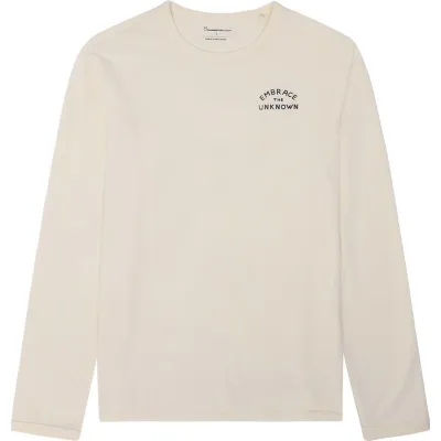 KnowledgeCotton Apparel Organic Cotton Longsleeved T-shirt GOTS Egret - XXL, kuva 1 / 1