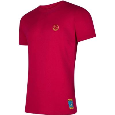 La Sportiva Climbing on the Moon T-Shirt M Fucsia/Giallo - XL