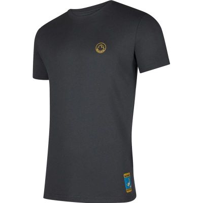 La Sportiva Climbing on the Moon T-Shirt M Carbon/Giallo - S