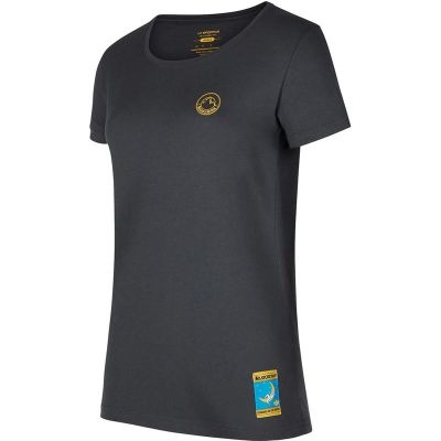 La Sportiva Climbing on the Moon T-Shirt W Carbon/Giallo - XS