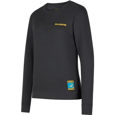 La Sportiva Climbing on the Moon Sweatshirt W Carbon/Giallo - M, kuva 1 / 1