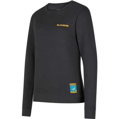 La Sportiva Climbing on the Moon Sweatshirt W Carbon/Giallo - L