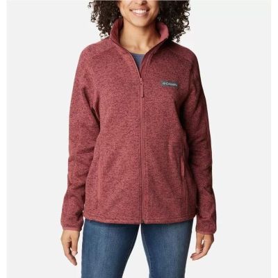 Columbia W Sweater Weather Full Zip Beetroot Heather - L
