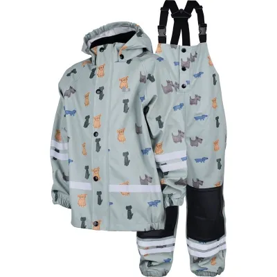 Lindberg Vattholma Rain Set Green/Grey - 120, kuva 1 / 1