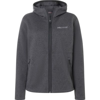 Marmot Wm's Drop Line Full Zip Hoody Black Heather - XL
