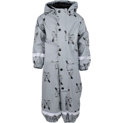 Lindberg Lekhyttan Rain BabyOverall, Fleece Grey/Black - 80 cl