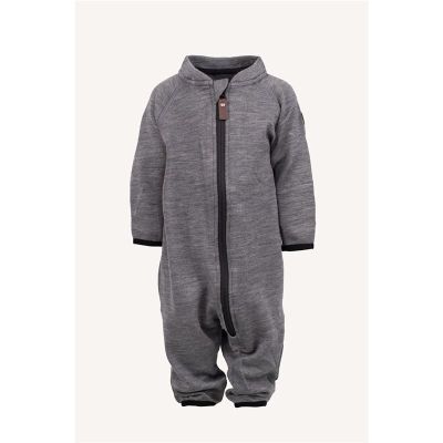 Lindberg Rocco Wool Baby Overall Grey Melange - 86 cl