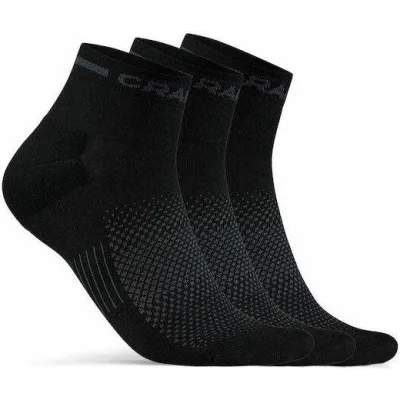 Craft Core Dry Mid Sock 3-Pack Black - 34-36, kuva 1 / 1
