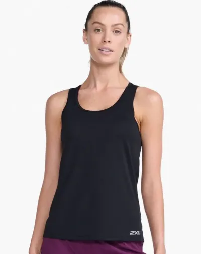 2XU Aero Singlet Black/Silver Reflective - XL