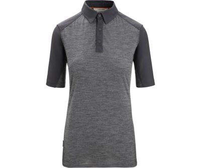 Icebreaker Hike SS Top Women Gritstone Heather/Monsoon - XS