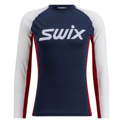 Swix Racex Classic Long Sleeve M Dark Navy/Bright White - XL