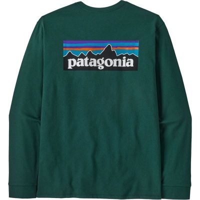 Patagonia M's L/S P-6 Logo Responsibili-Tee Cascade Green - XXL