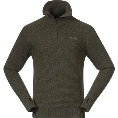 Bergans Ulriken Jumper Men Dark Green Mud - S, kuva 1 / 1