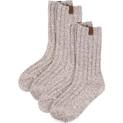 Lindberg Ragge Sock, 2-P Grey Melange - 31/33
