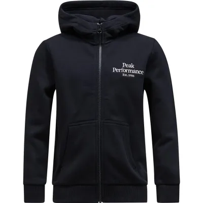 Peak Performance Jr Original Zip Hood Black/Offwhite - 140 cl, kuva 1 / 1