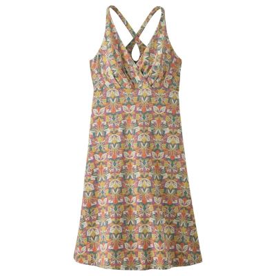 Patagonia W's Amber Dawn Dress Butterfly Geo: Weathered Stone - XL